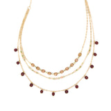 Roma Necklace - Burgundy
