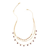 Roma Necklace - Burgundy