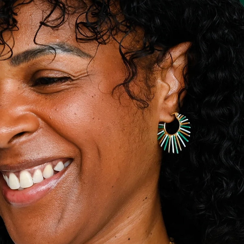 Radiant Rise Hoops Mint close