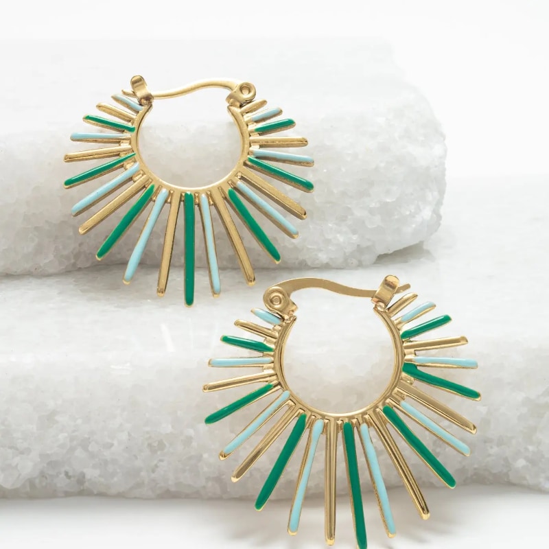 Radiant Rise Hoops Mint