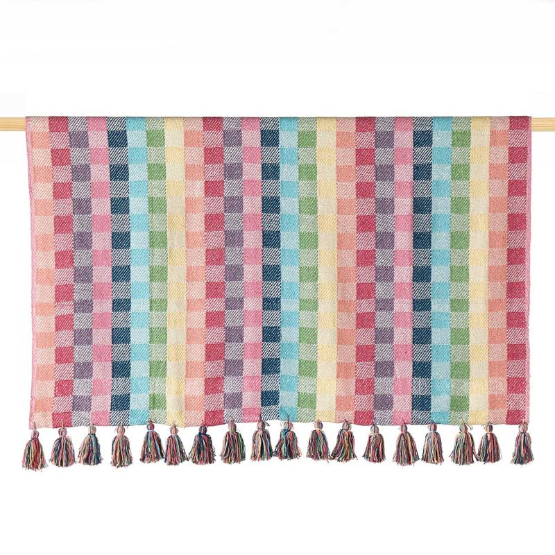 Rainbow Gingham Rethread Throw