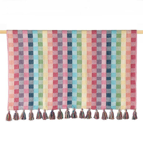 Rainbow Gingham Rethread Throw