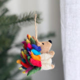 Rainbow Hedgehog ornament 1