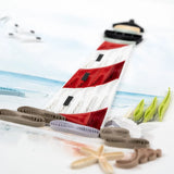 Red & White Lighthouse Quilling Card