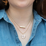 Resilience Leaf Necklace Pink