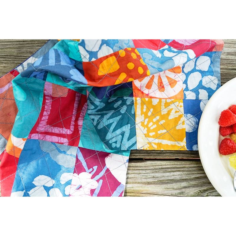Reversible Cotton Tea Towels Set of 2 - Patchwork