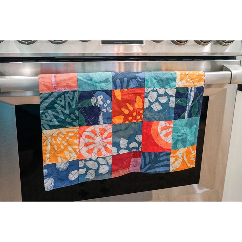 Reversible Cotton Tea Towels Set of 2 - Patchwork