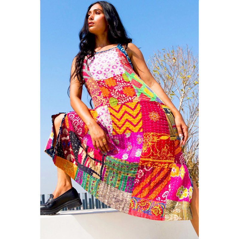 Reversible Kantha Cotton Sundress