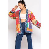 Reversible Kantha Quilted Sari Jacket
