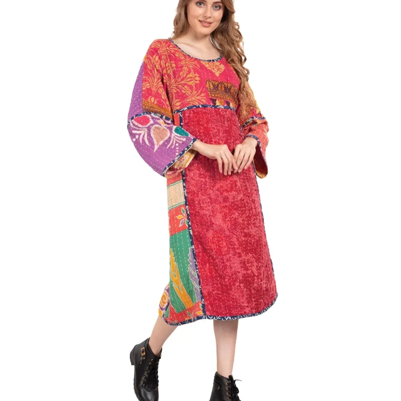 Reversible Kantha Sari Dress 8