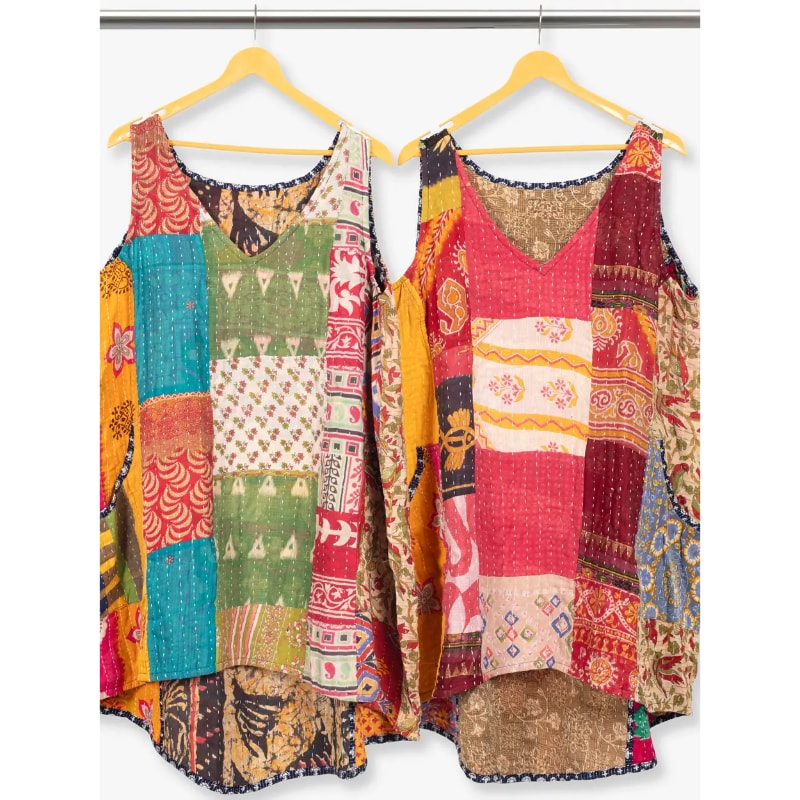 Reversible Kantha Sleeveless Dress 3