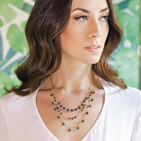 Roma Necklace - Burgundy