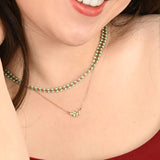Rowen leaf necklace mint 1