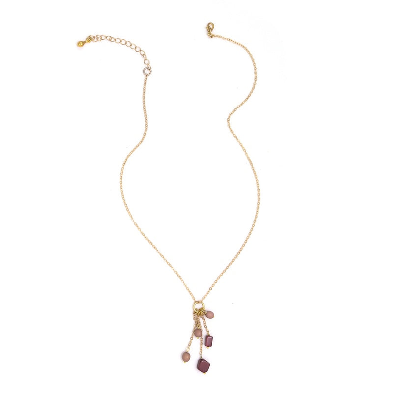 Skyline Necklace - Burgundy Fawn