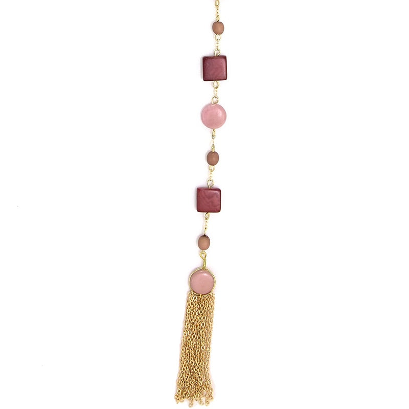 Samantha Necklace - Burgundy