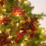 Santa with Sleigh and Eight Reindeer Garland