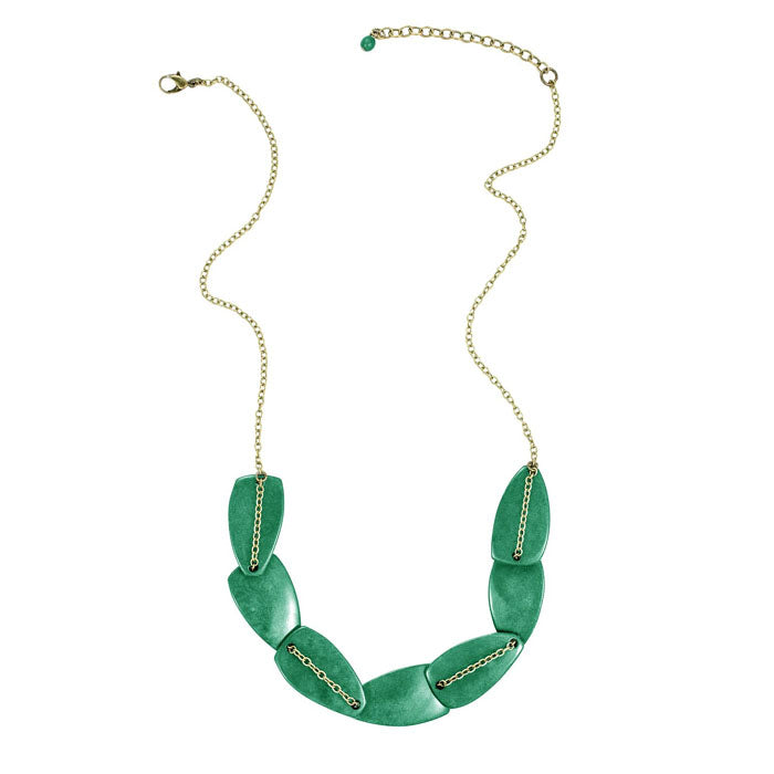 Scattered Pebble Necklace - Emerald