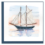 Schooner at Sunset Quilling Card