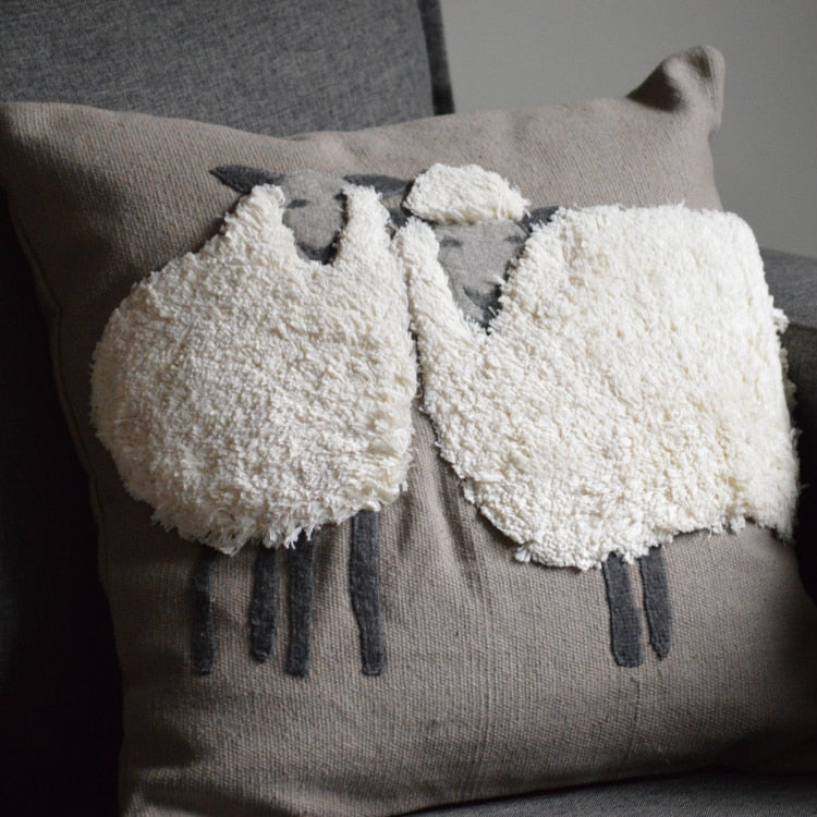 Sheep Duo Pillow Sand Styled 1