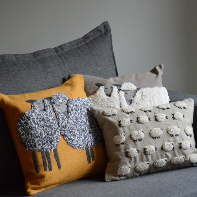 Sheep Duos and Embroidered Sheep Pillow Styled 2 copy