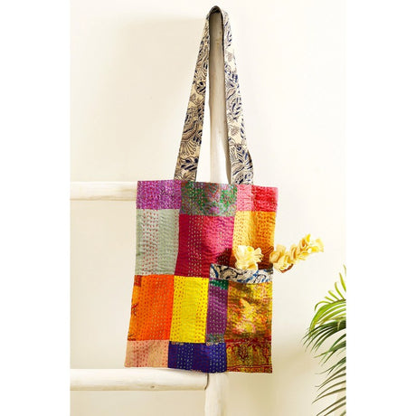 Silk Kantha Tote Bag