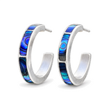 Abalone Inlay Huggies