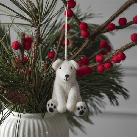 Sitting Polar Bear Ornament