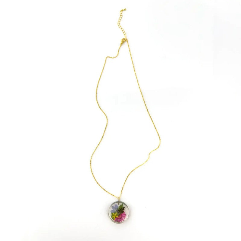 Small Full Moon Botanical Necklace 1