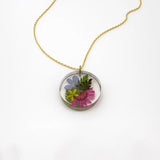 Small Full Moon Botanical Necklace
