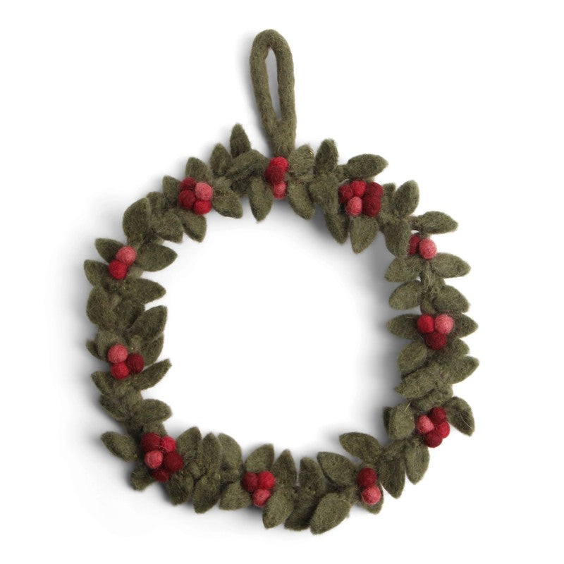 Small Green Wreath with Red Berries