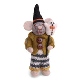 Small Grey Boy Mouse with Halloween Ghost
