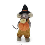 Small Grey Boy Mouse with Pumpkin and Ochre Pants