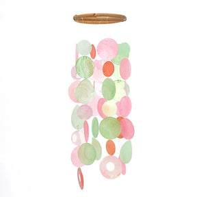 Small Round Capiz Chime - Bougainvillea
