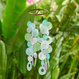 Small Round Capiz Chime - Wisteria 1