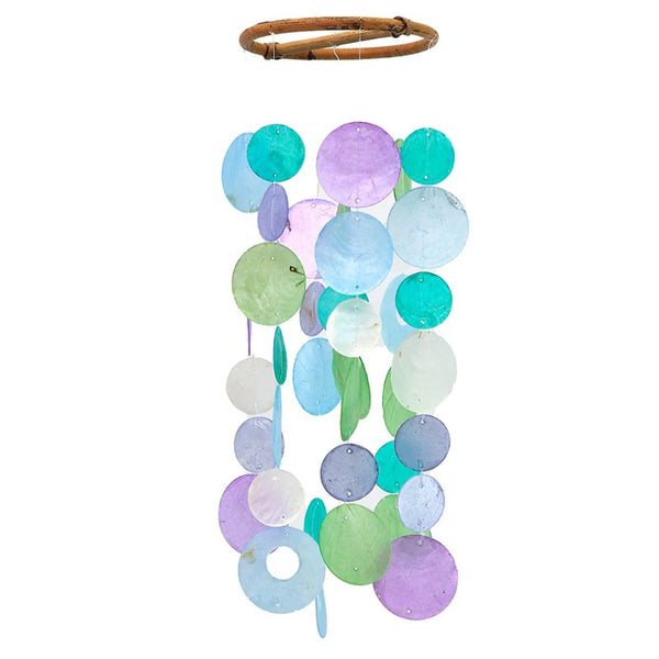 Small Round Capiz Chime - Wisteria