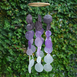 Small Round Capiz Shell Chime - Ombre Lavender