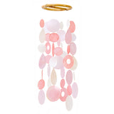 Small Round Capiz Shell Chime - Pretty in Pink