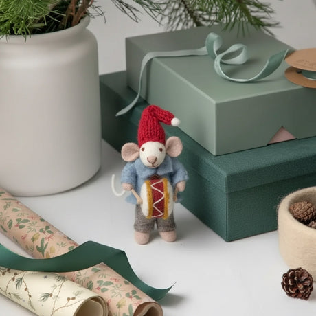 Small Orchestra Mouse with Drum