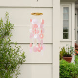Small Round Capiz Shell Chime - Pretty in Pink