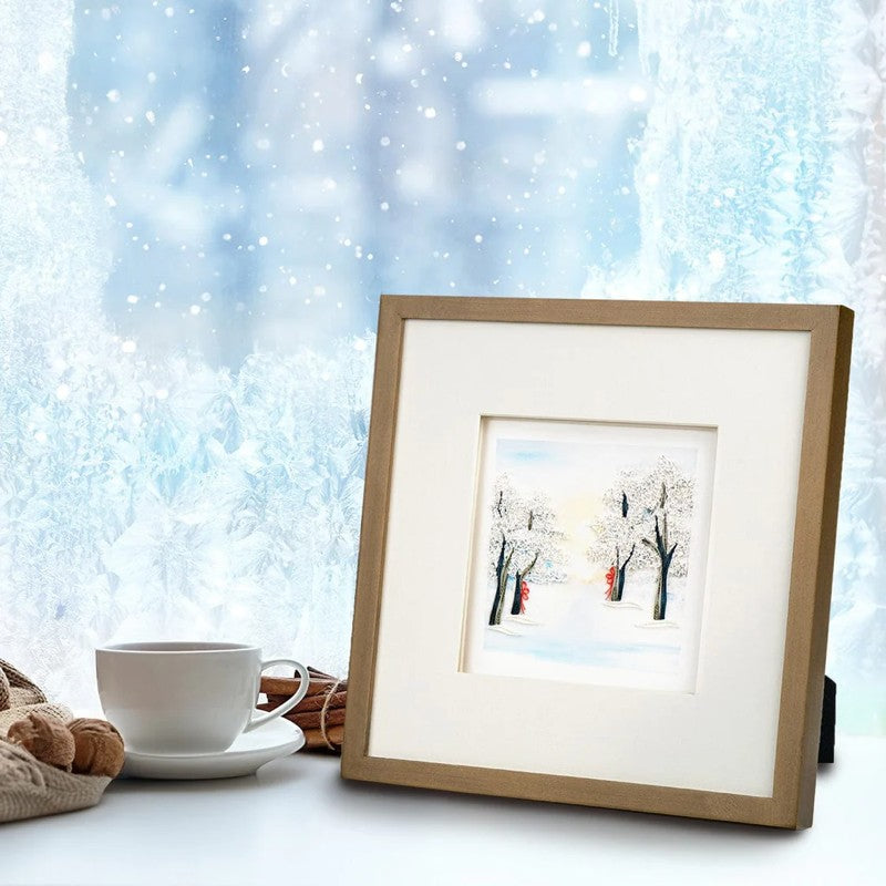 Snow Covered Trees Quilling Card