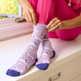 Socks that Fight Childhood Cancer Purple Hot Air Balloons