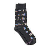 Socks that Give Books Grey Bookshelves