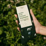 Socks that Protect Elephants Green