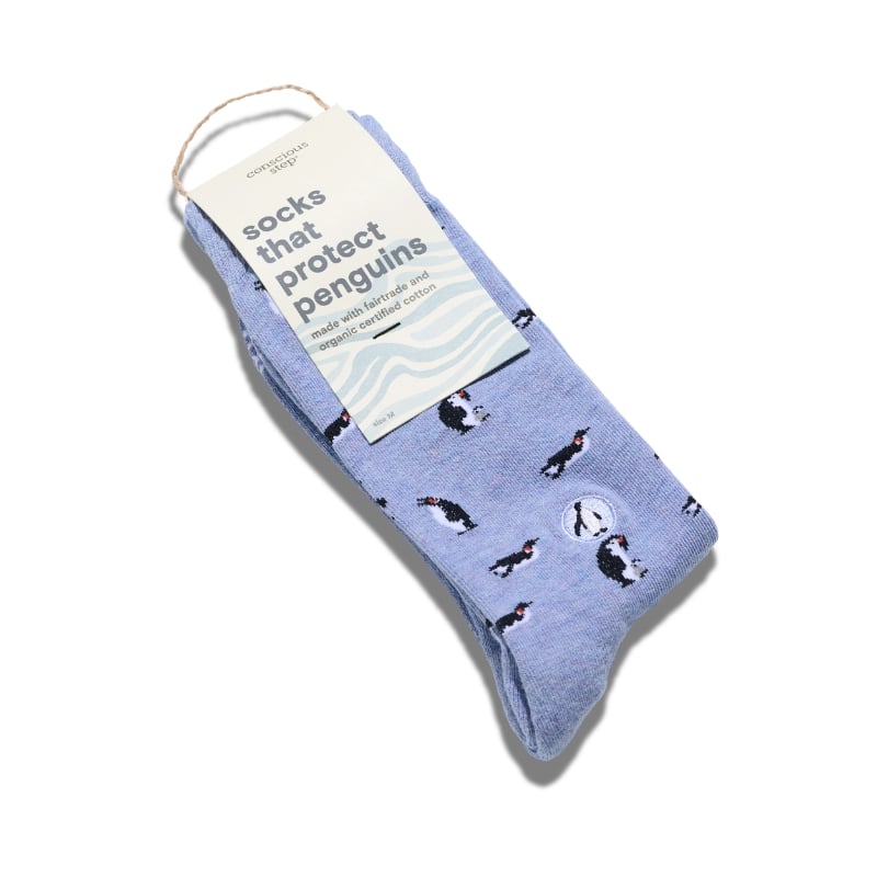 Socks that Protect Penguins Blue