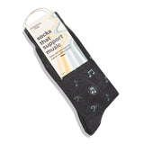 Socks that Support Music Grey Music Notes 1