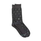 Socks that Support Music Grey Music Notes