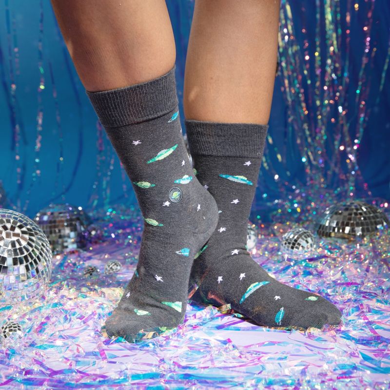 Socks that Support Space Exploration Galactic Gray