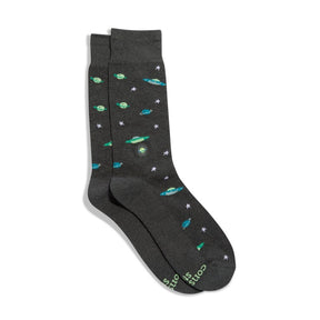 Socks that Support Space Exploration Galactic Gray