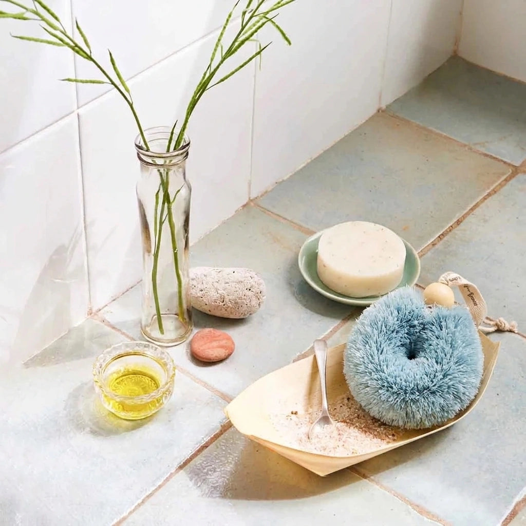 Spa Shower Puff Blue