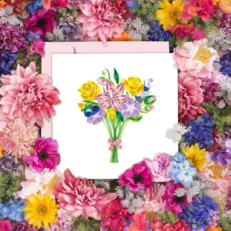 Spring Bouquet Quilling Card 1